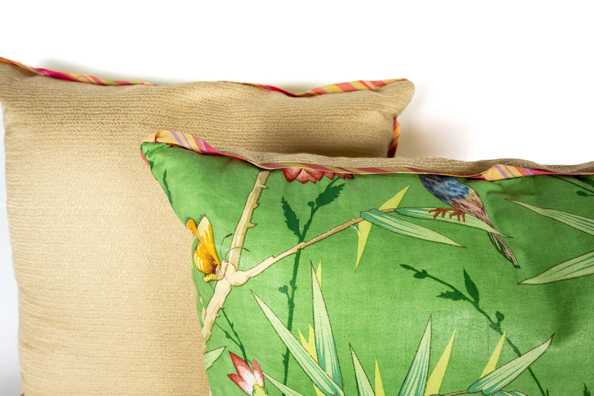 Vintage Chinoiserie Chintz Cushions — David Duncan Studio
